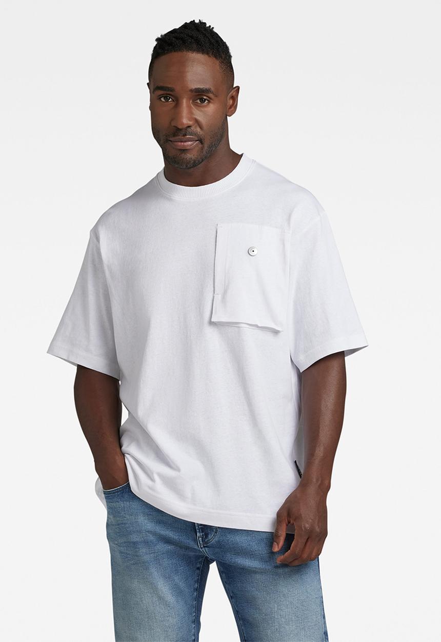 G-STAR - Boxy chest pocket dry jersey o - white