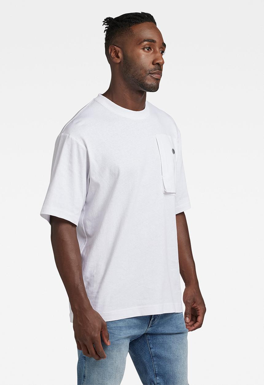 G-STAR - Boxy chest pocket dry jersey o - white