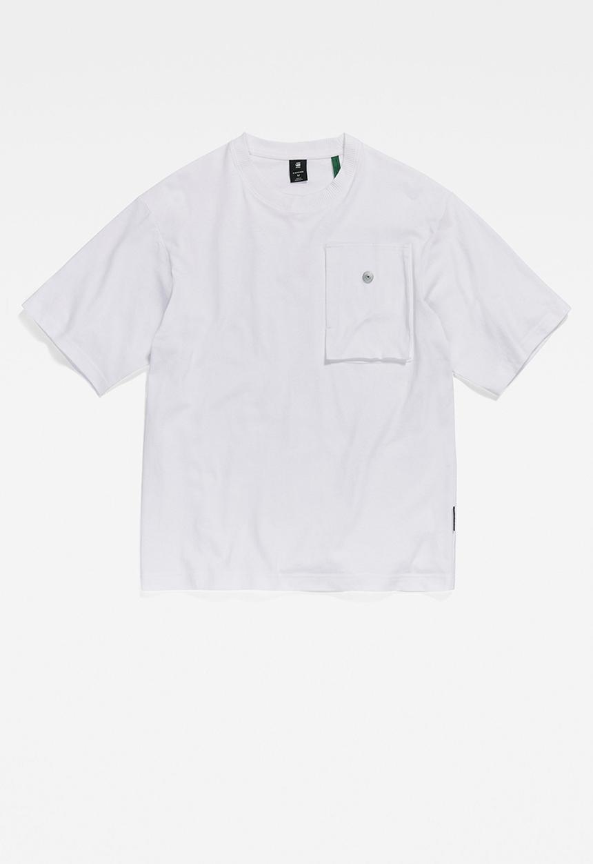 G-STAR - Boxy chest pocket dry jersey o - white
