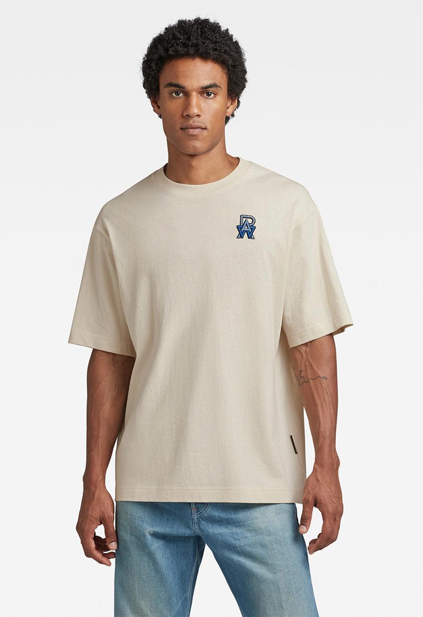 G-STAR - Embro raw boxy r t dry jersey ecru o - ecru