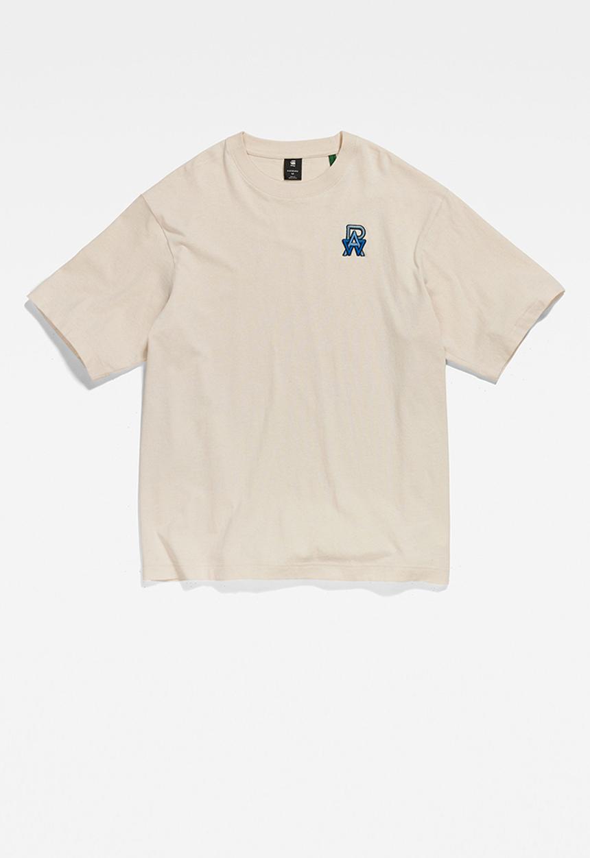G-STAR - Embro raw boxy r t dry jersey ecru o - ecru