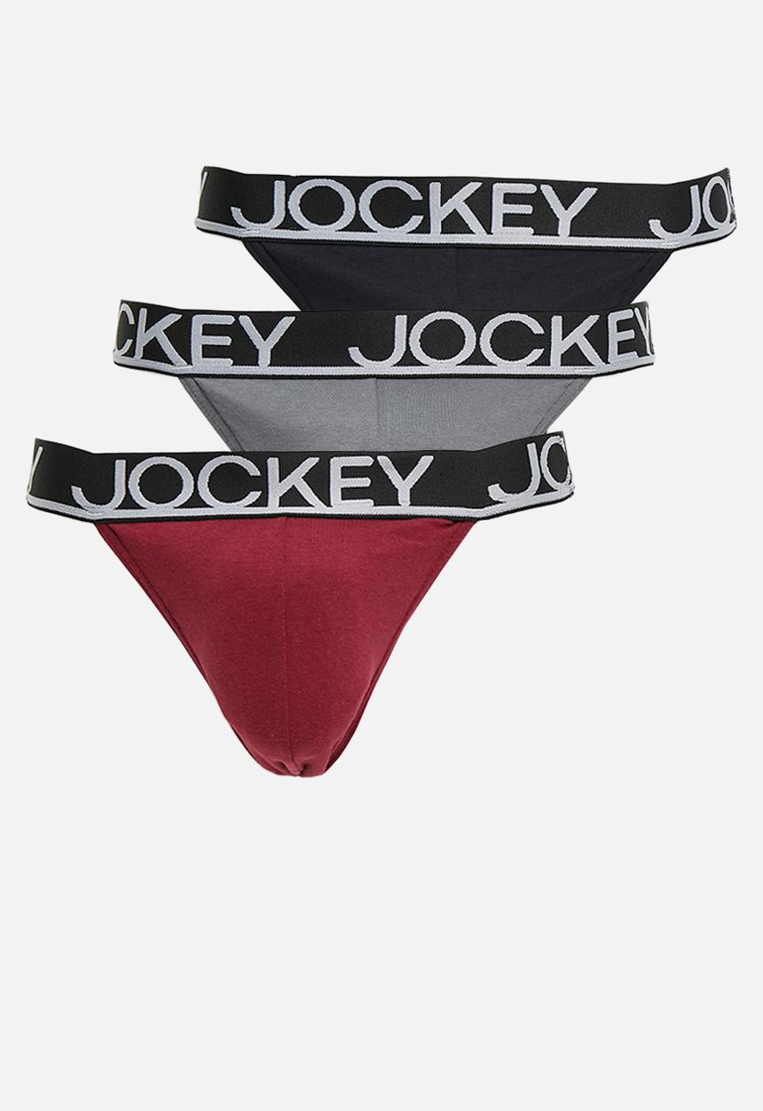 Jockey - 3 Pack plain tanga - multi 