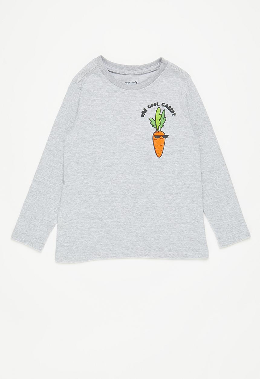 Pop Candy - 2 pack graphic tee - charcoal/grey