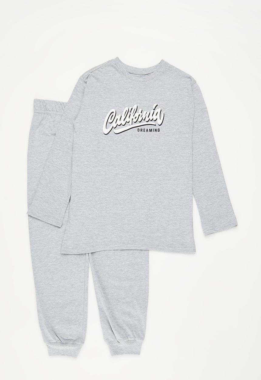 Rebel Republic - Boys winter pj set - grey