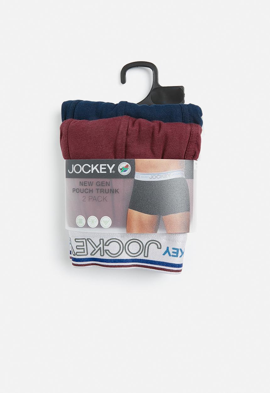 Jockey - 2 Pack new gen pouch trunk - midnight navy/beetroot-red
