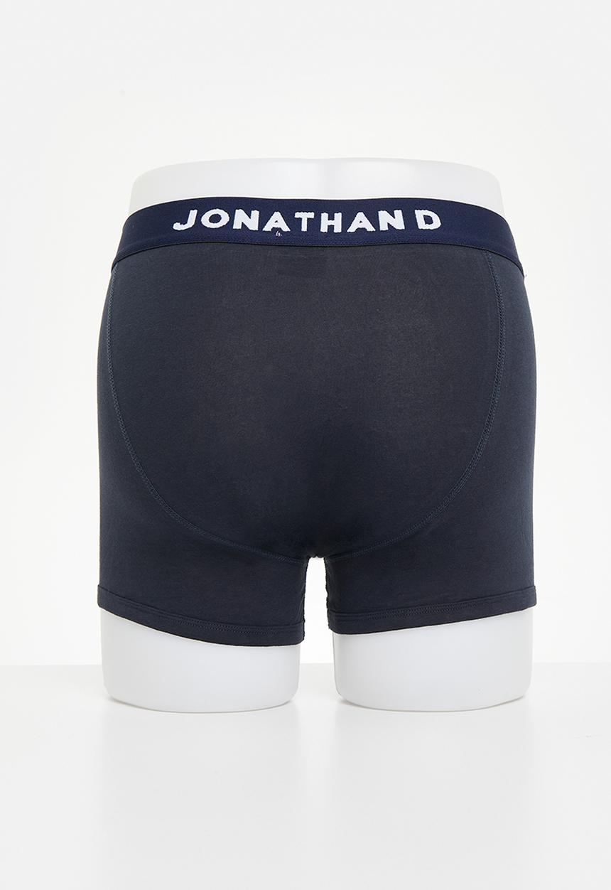 Jonathan D - JD trunk 2pck knitted trunks with elastic waistband - navy/black