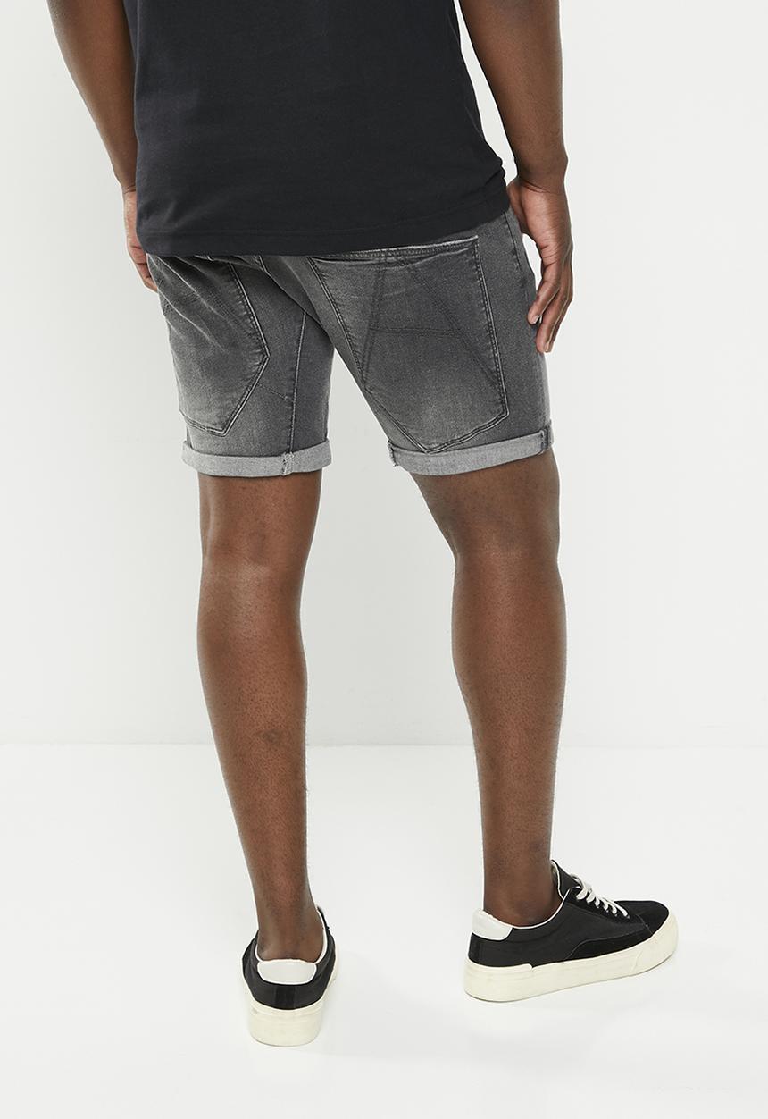 G-STAR - A crotch 3D 1\2 Felto black superstretch - faded crow destroyed