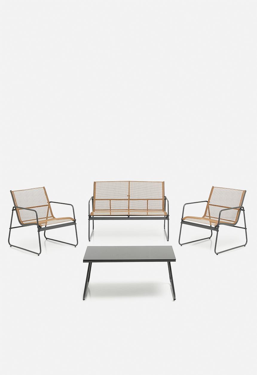 H&S - Simo outdoor furniture set - black