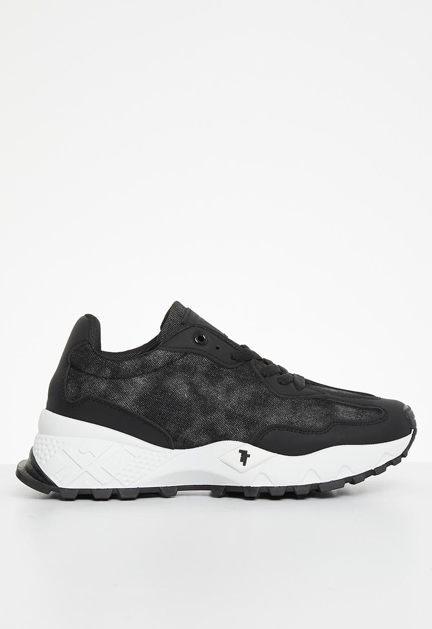 Tom Tom - Low cut sneaker - black washed denim