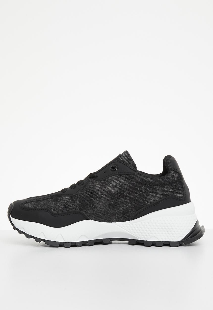 Tom Tom - Low cut sneaker - black washed denim