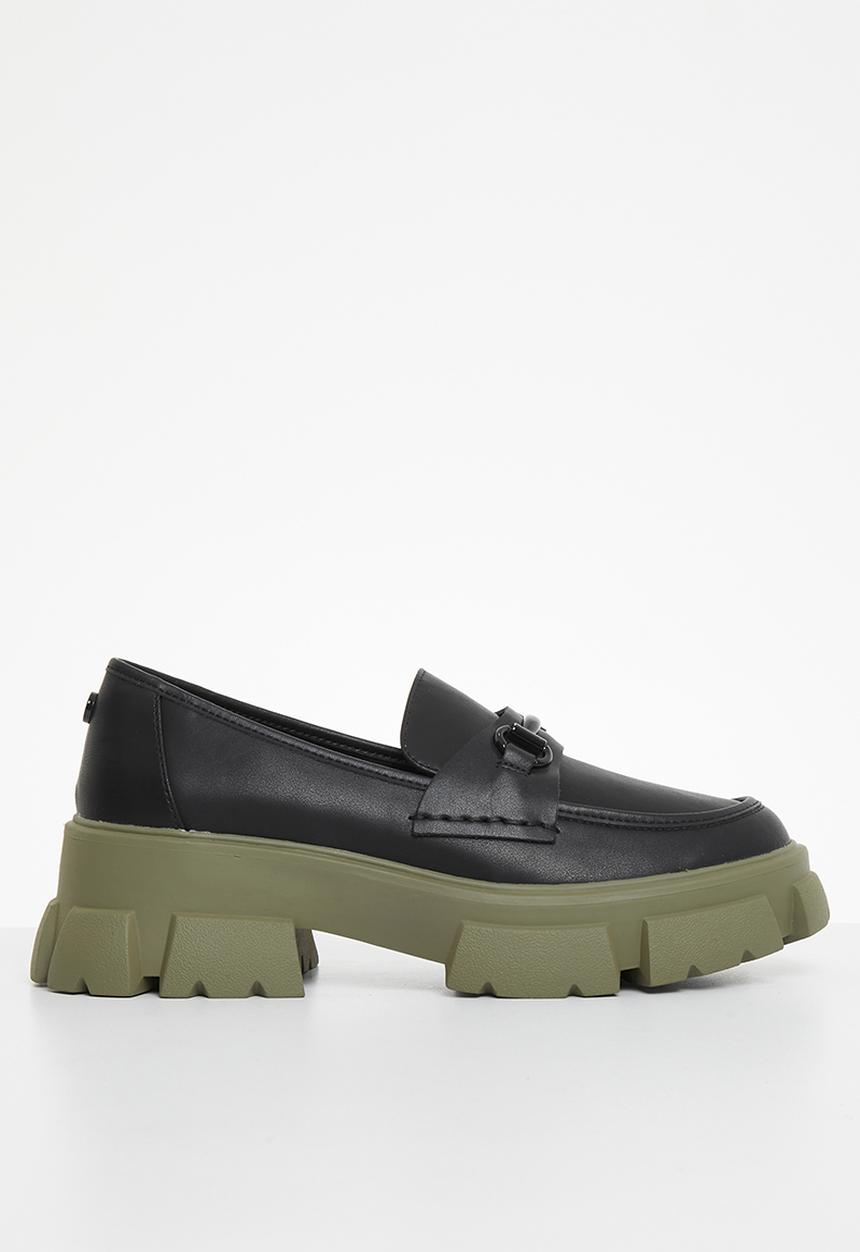 Steve Madden - Trifecta loafer - black/olive