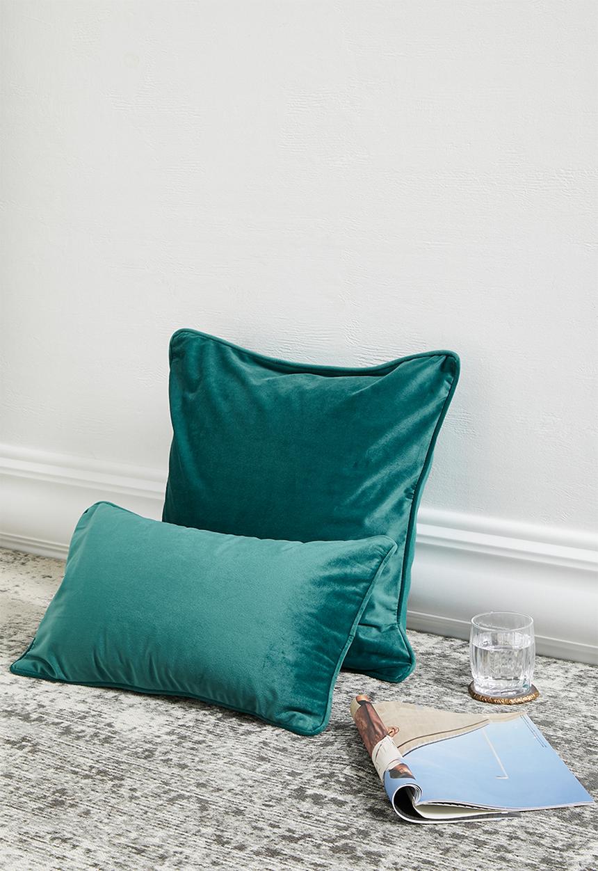 Sixth Floor - Mosi Velvet Cushion Cover - Teal