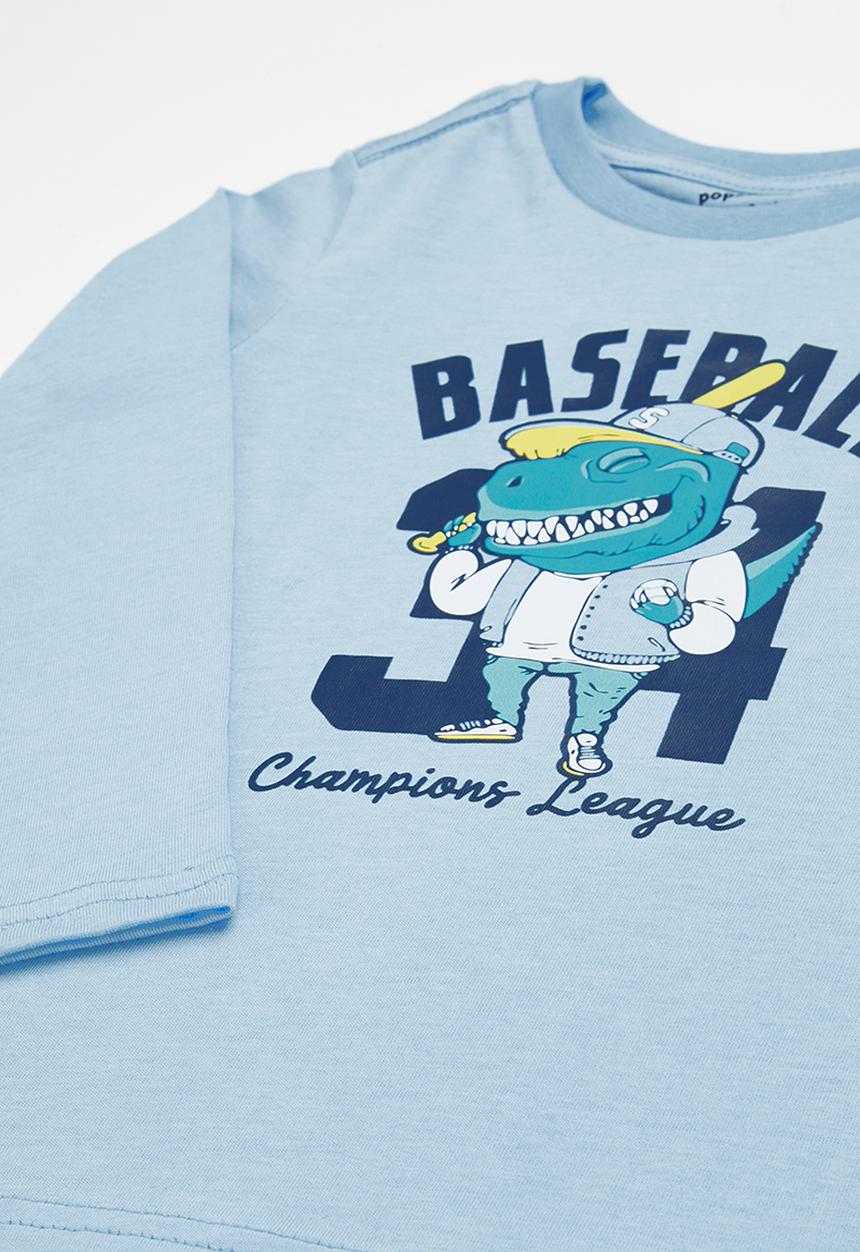 Pop Candy - Boys tee & jogger set - blue & navy