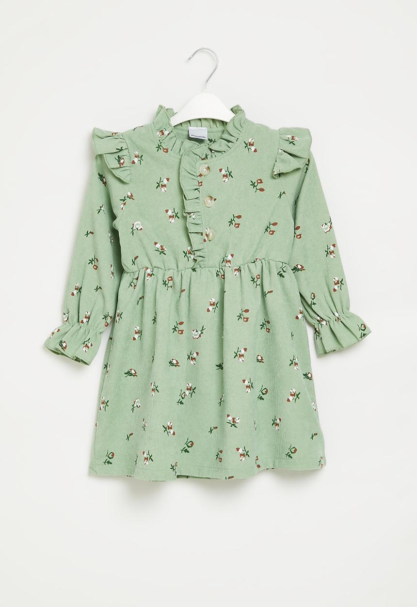 Pop Candy - Frill detail dress - sage
