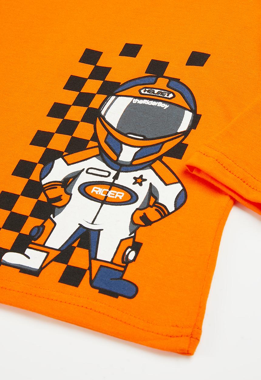 Pop Candy - 2 Pack graphic tee - orange & stone 