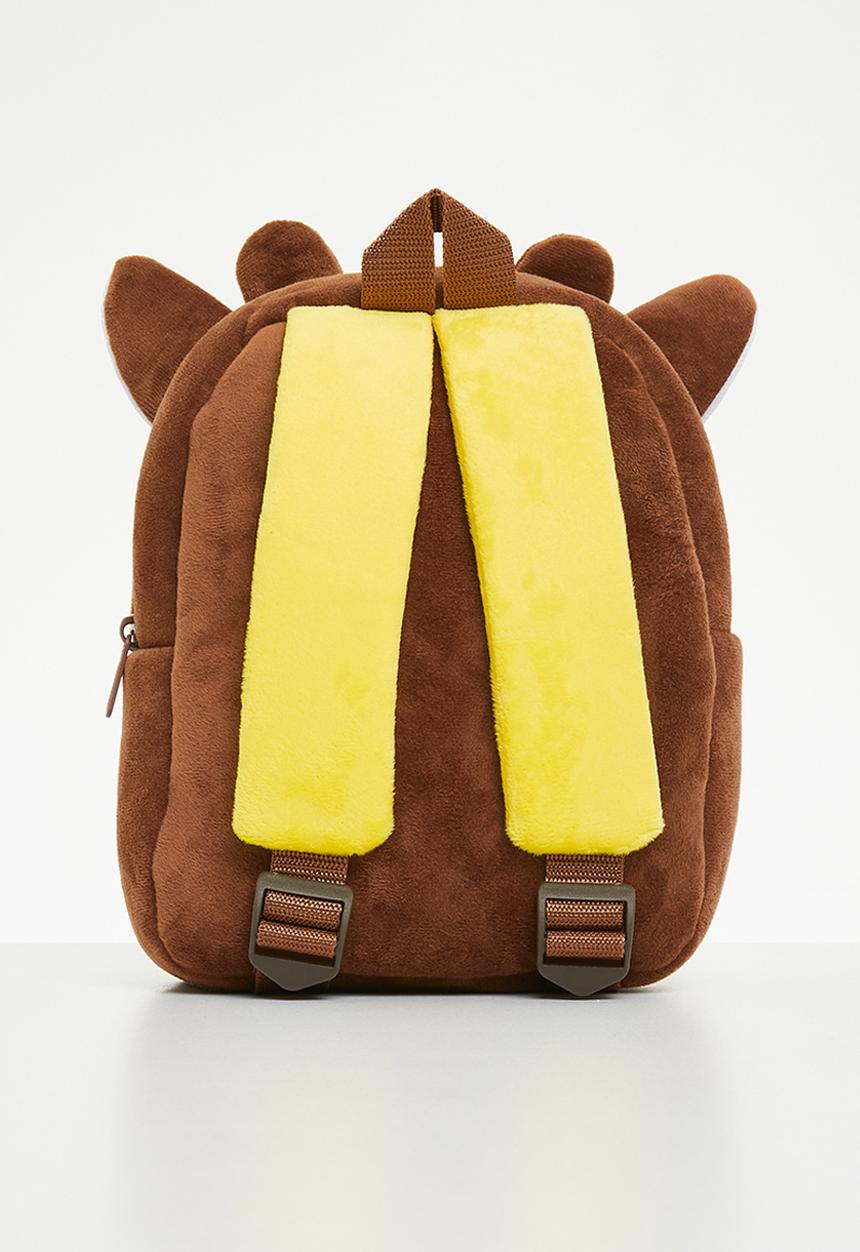 Pop Candy - Giraffe backpack - yellow & brown 