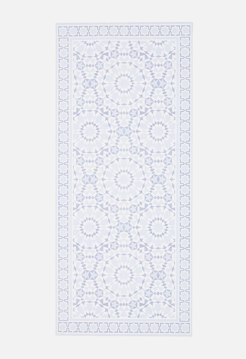 Fotakis - Abstract tiled vinyl kitchen/patio runner - blue