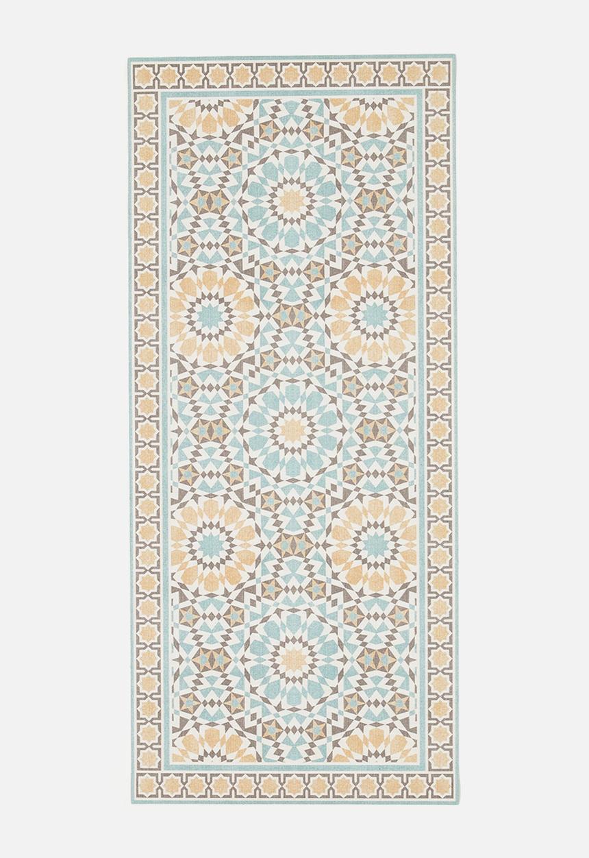 Fotakis - Geo tiled vinyl kitchen/patio runner - multi