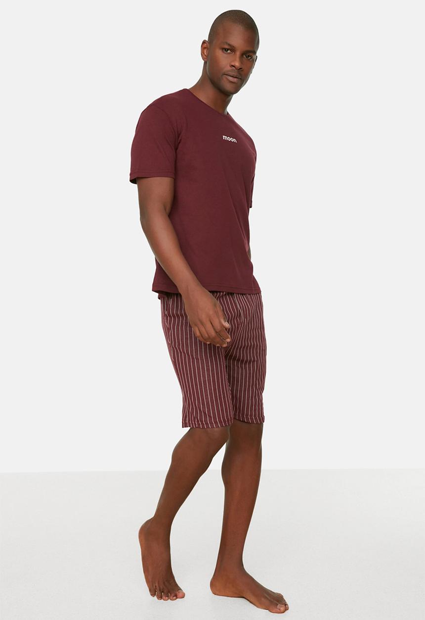 Trendyol - Regular fit sleep set - burgundy