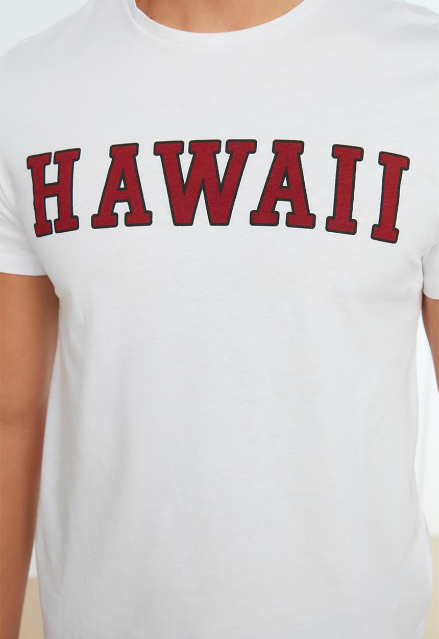 Trendyol - Hawaii logo T-shirt - white