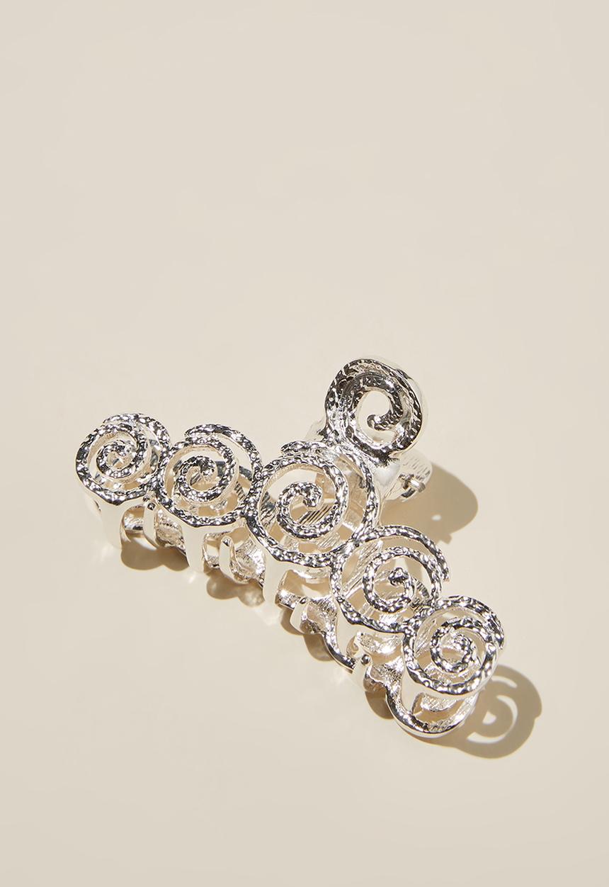 Rubi - Sofia metal hair claw - silver