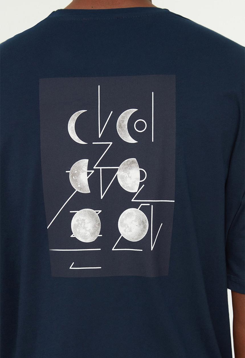 Trendyol - Oversized back logo graphic tee - navy