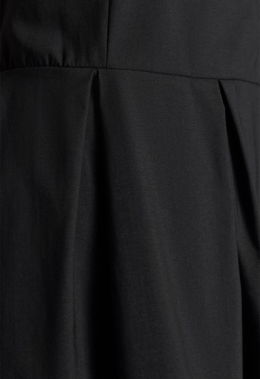 Trendyol - Thin Strap Mini Skater Dress - Black