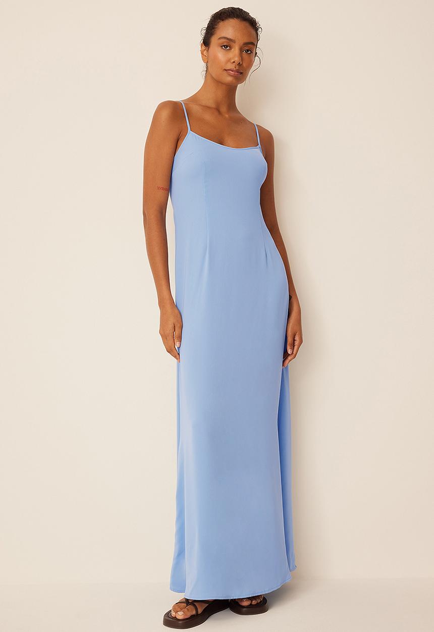 NA-KD - Cross back detail dress - light blue