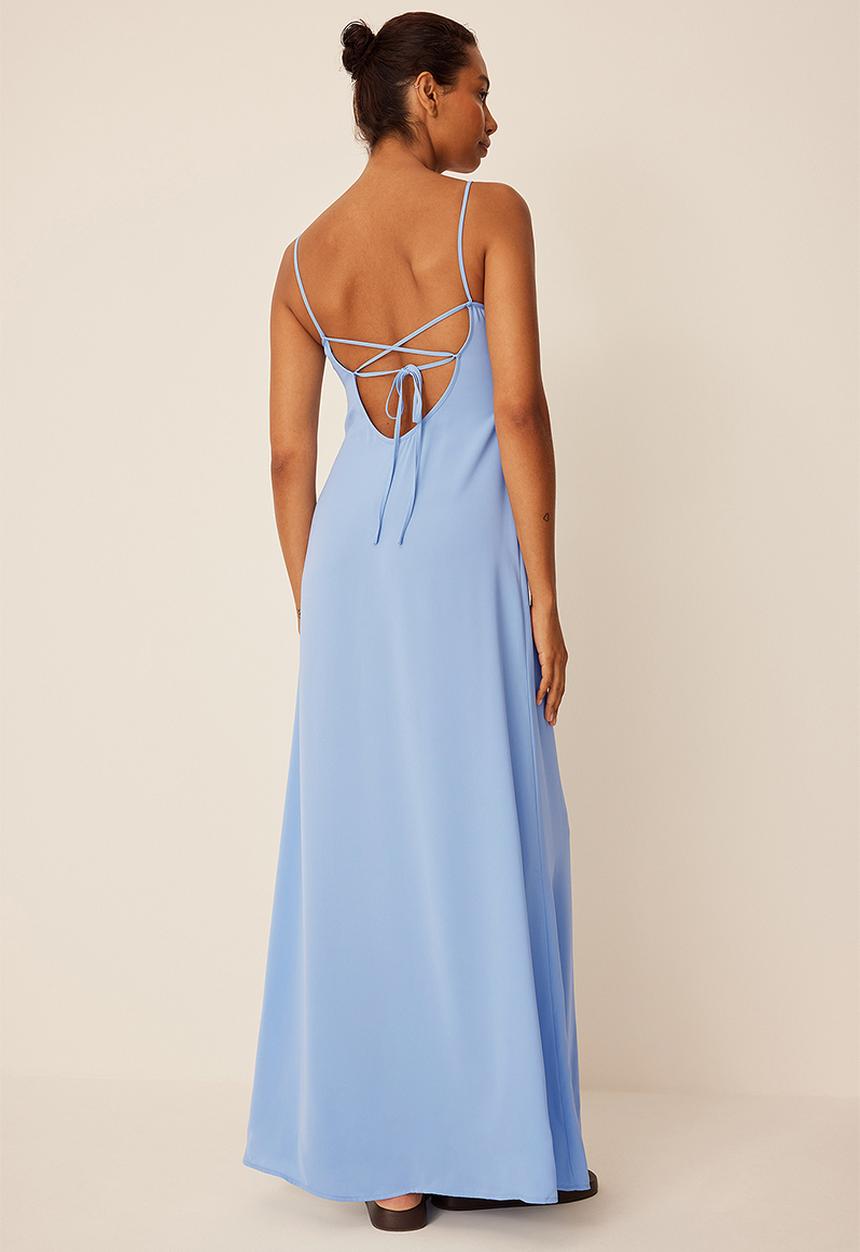 NA-KD - Cross back detail dress - light blue