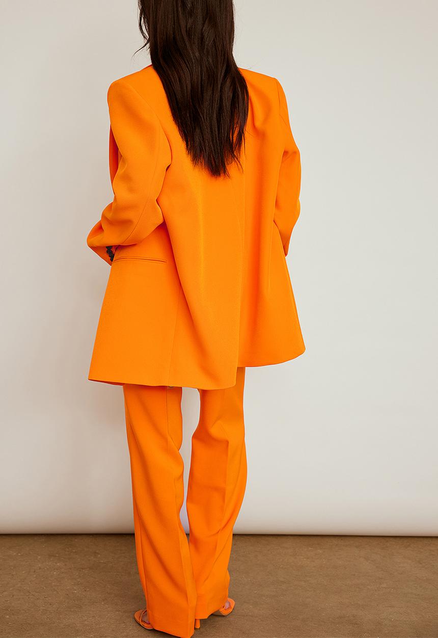 NA-KD - Recycled sharp oversized blazer - bright orange