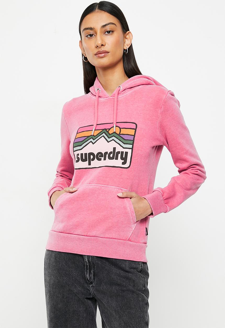 Superdry. - Vintage 90s terrain hood - raspberry sorbet