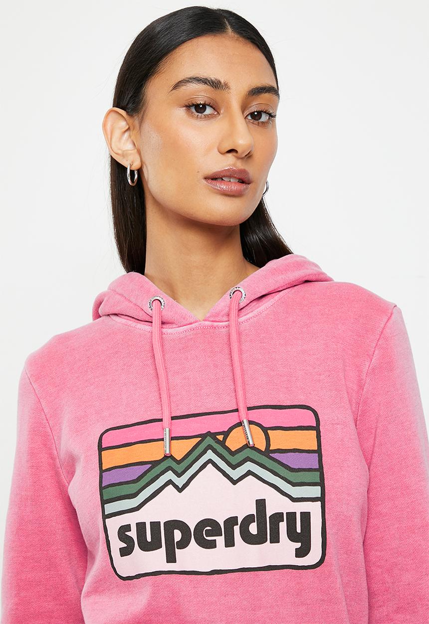 Superdry. - Vintage 90s terrain hood - raspberry sorbet