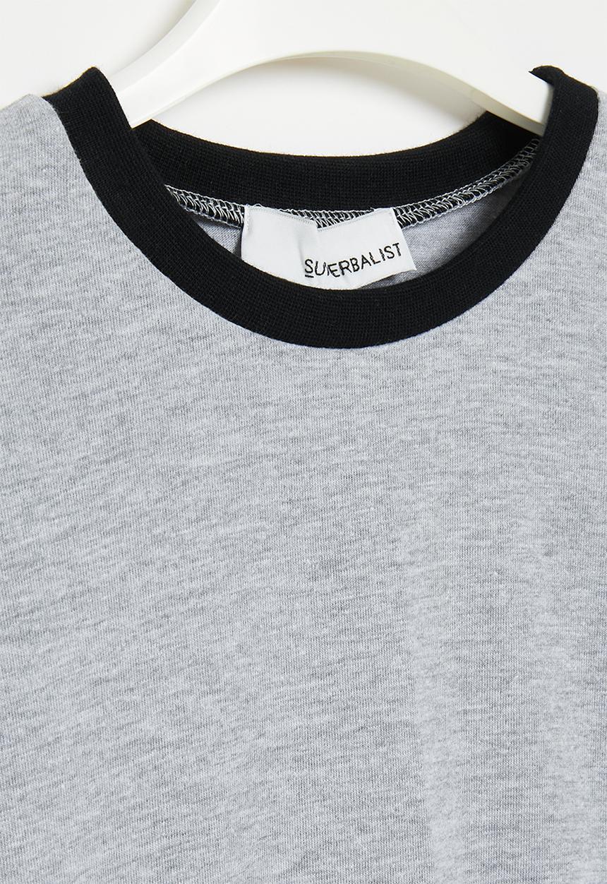 Superbalist - Boys colour block tee - grey/black