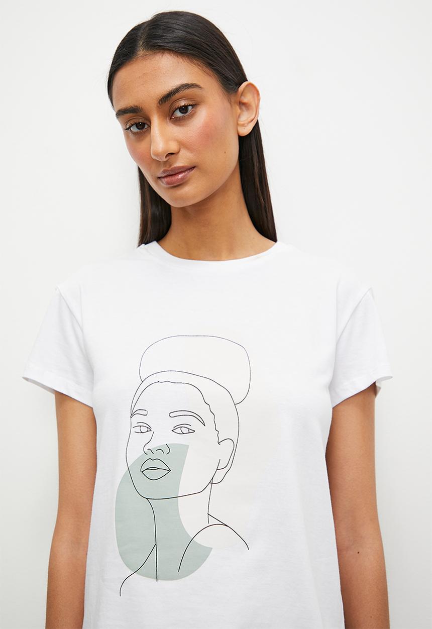 Superbalist - Ss placement print tee & aop woven print - white/sage irregular checkerboard