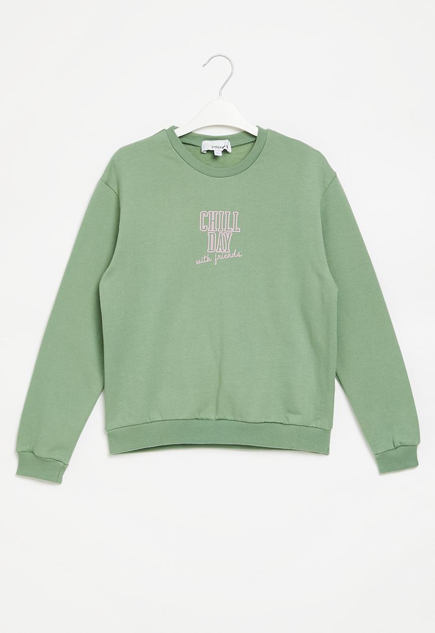 Superbalist - Girls graphic sweat top - fatigue