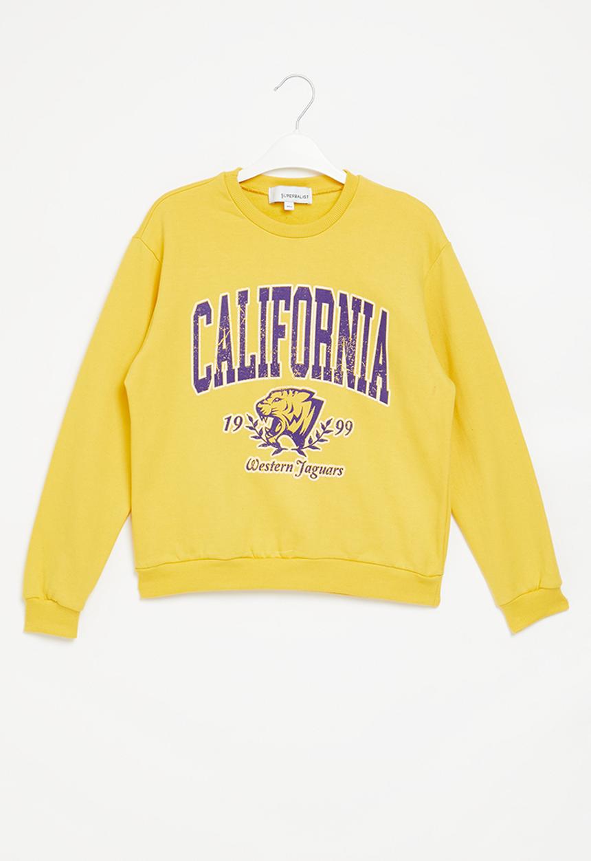Superbalist - Girls graphic sweat top - mustard