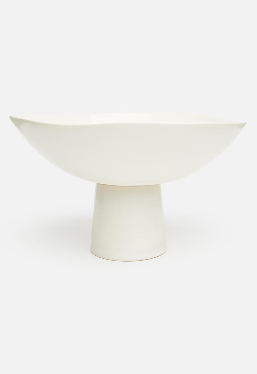 Mervyn Gers - Rhodan wide-brimmel bowl - white satin matte