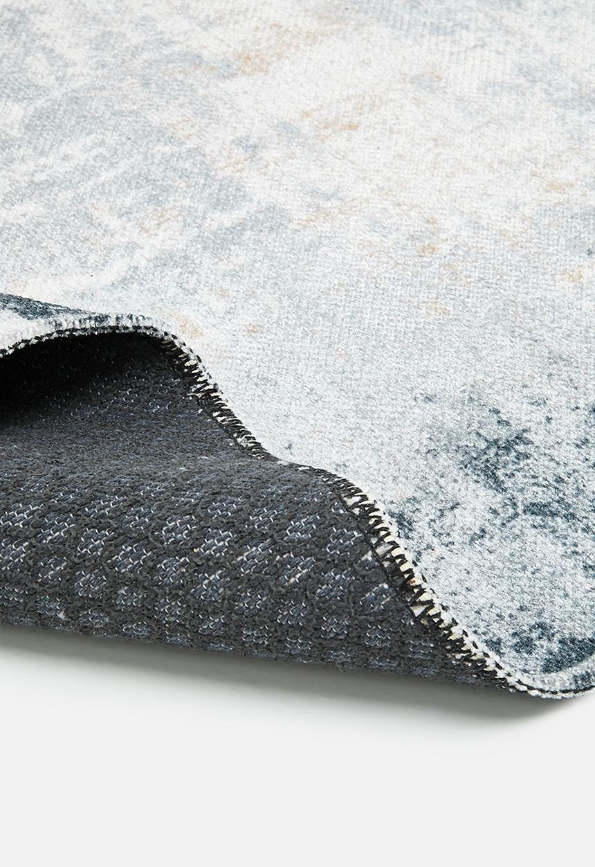 Sixth Floor - Eve printed rug - distressed yellow/grey