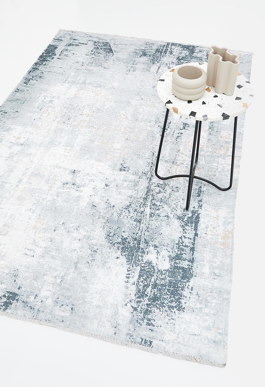 Sixth Floor - Eve printed rug - distressed yellow/grey