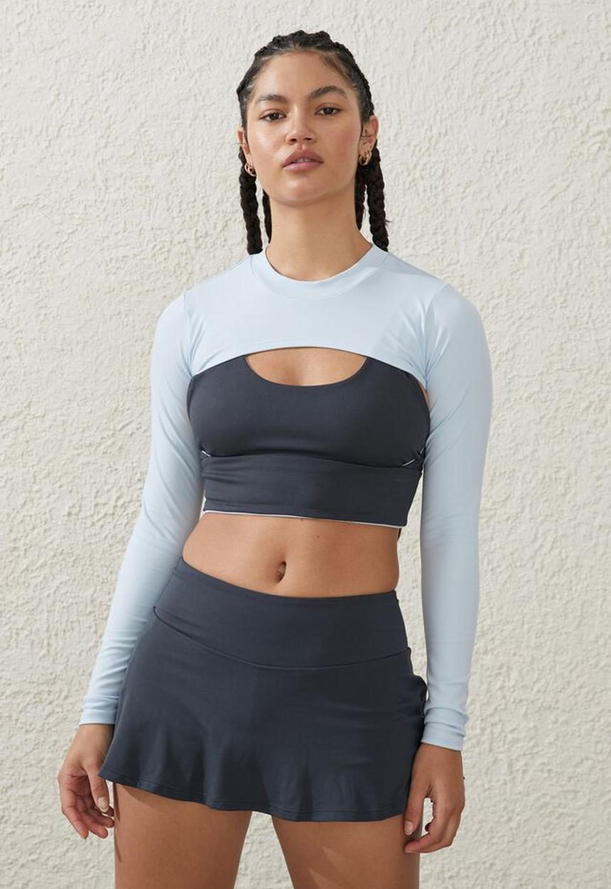 Cotton On - Ultra soft mock neck shrug - silky blue