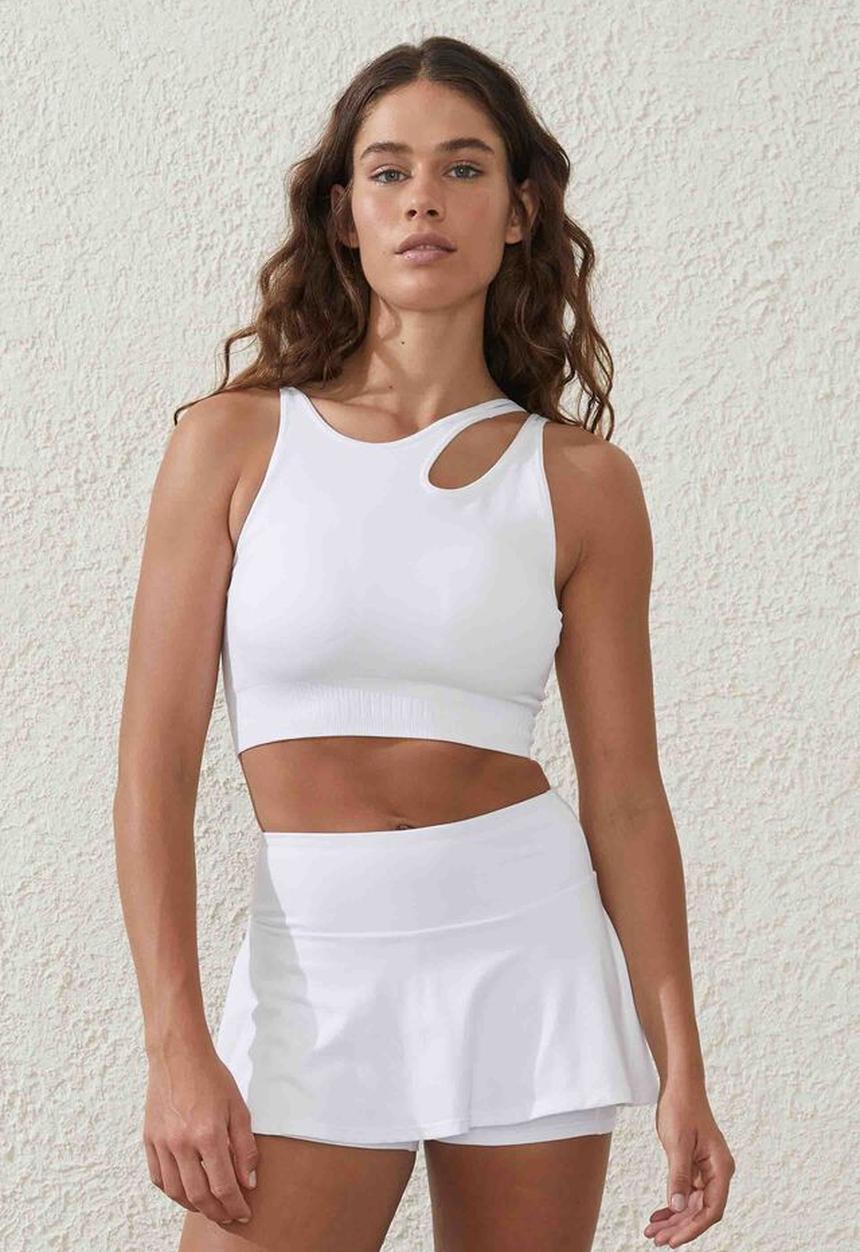 Cotton On - Ultra soft move skirt - white