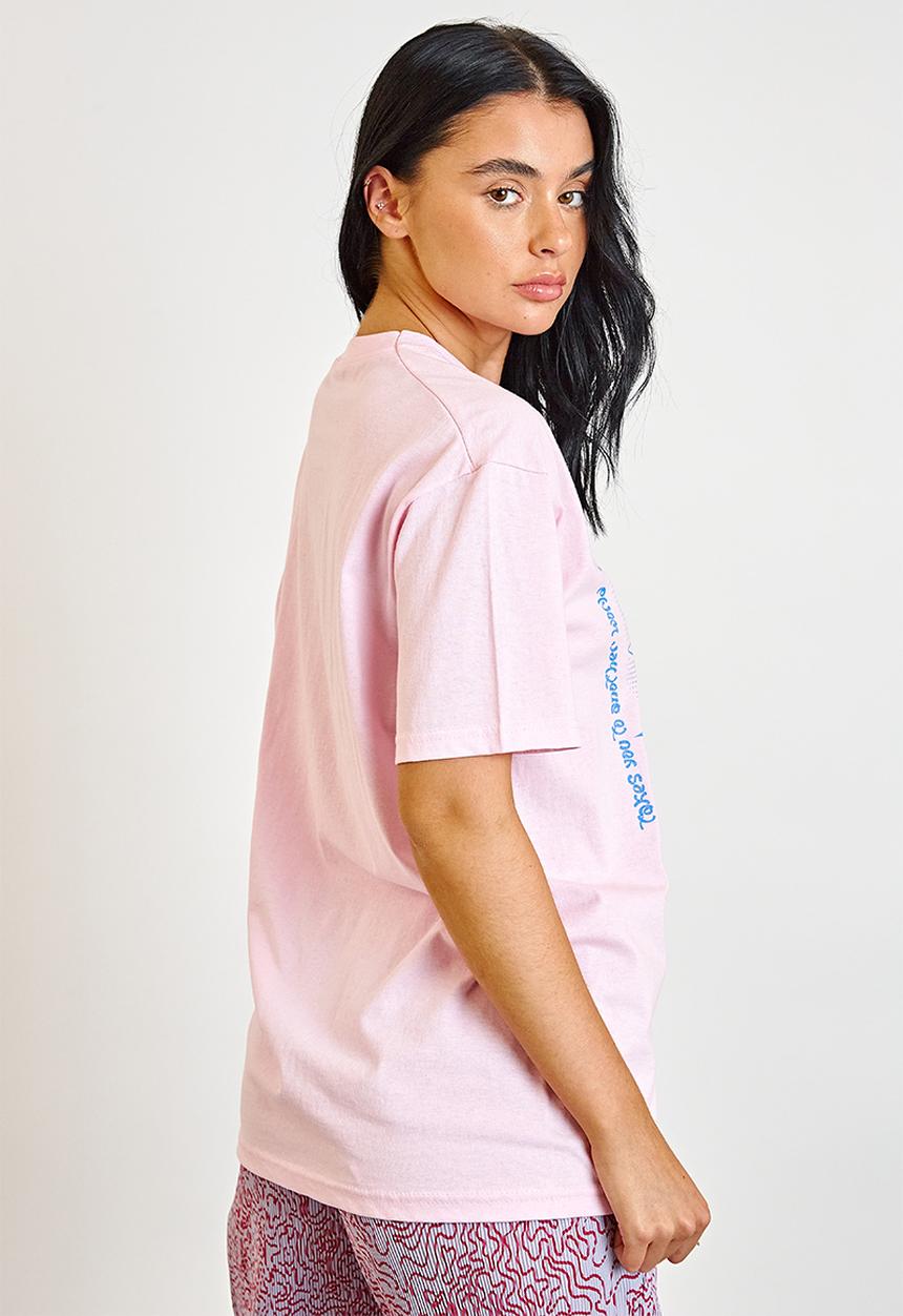 Daisy Street - Dance planet tyler T-shirt - light pink