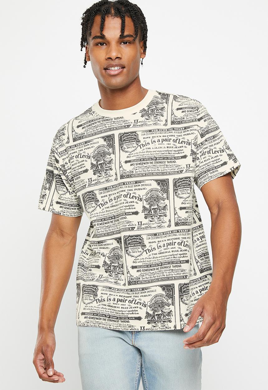 Levi’s® - Red tab vintage tee  - 501 day pocket bag print pirate black