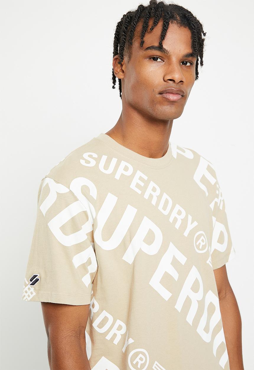Superdry. - Code cl aop tee - neutral
