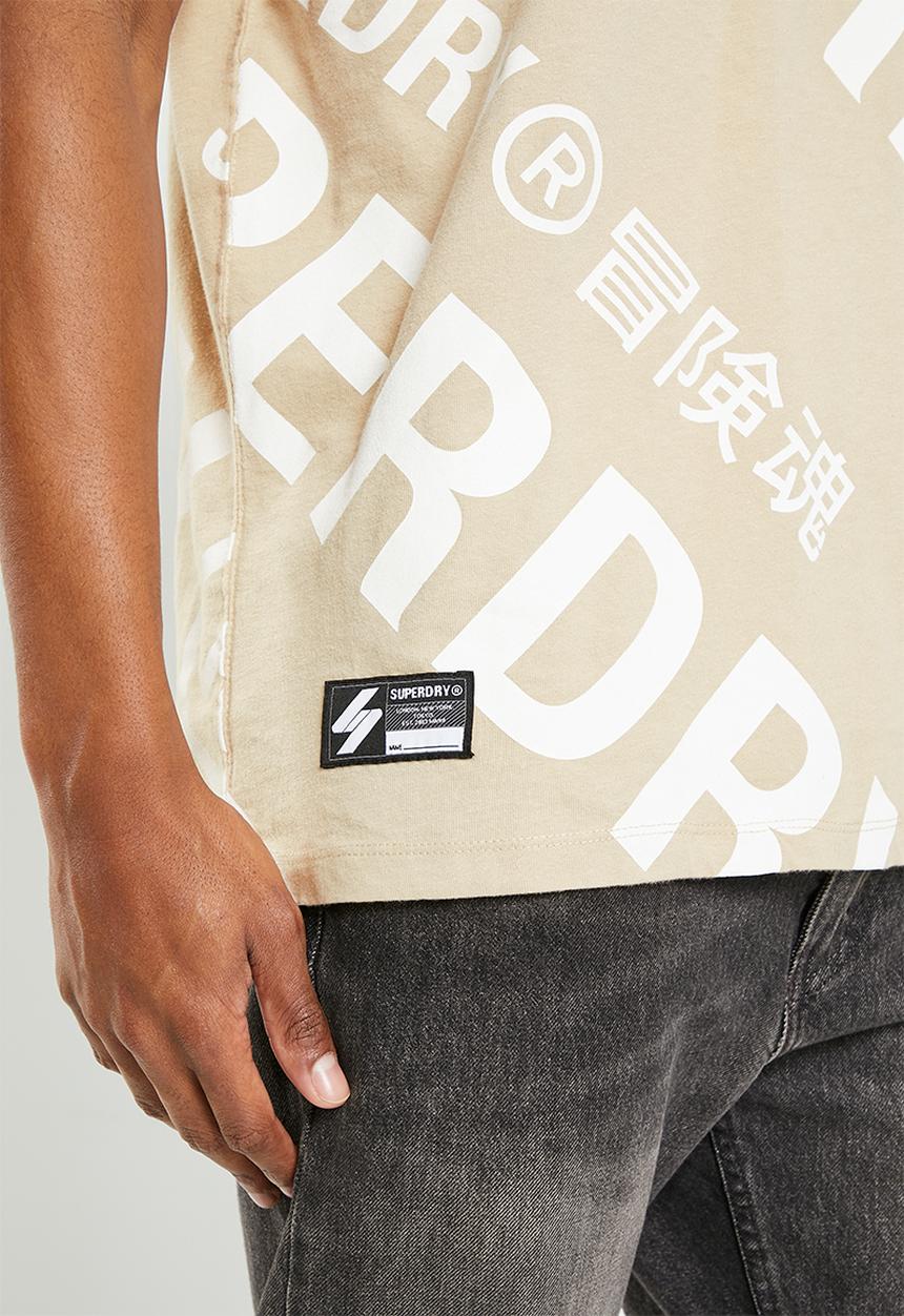Superdry. - Code cl aop tee - neutral
