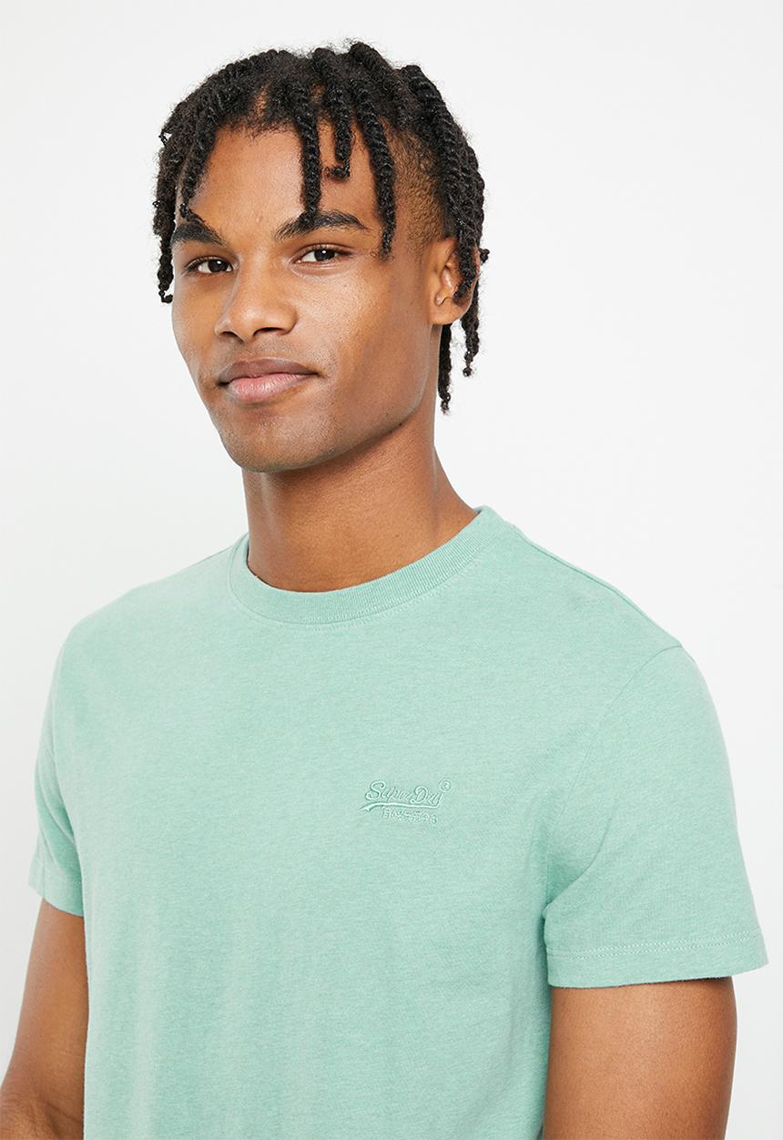 Superdry. - Vintage logo emb tee - sage marl