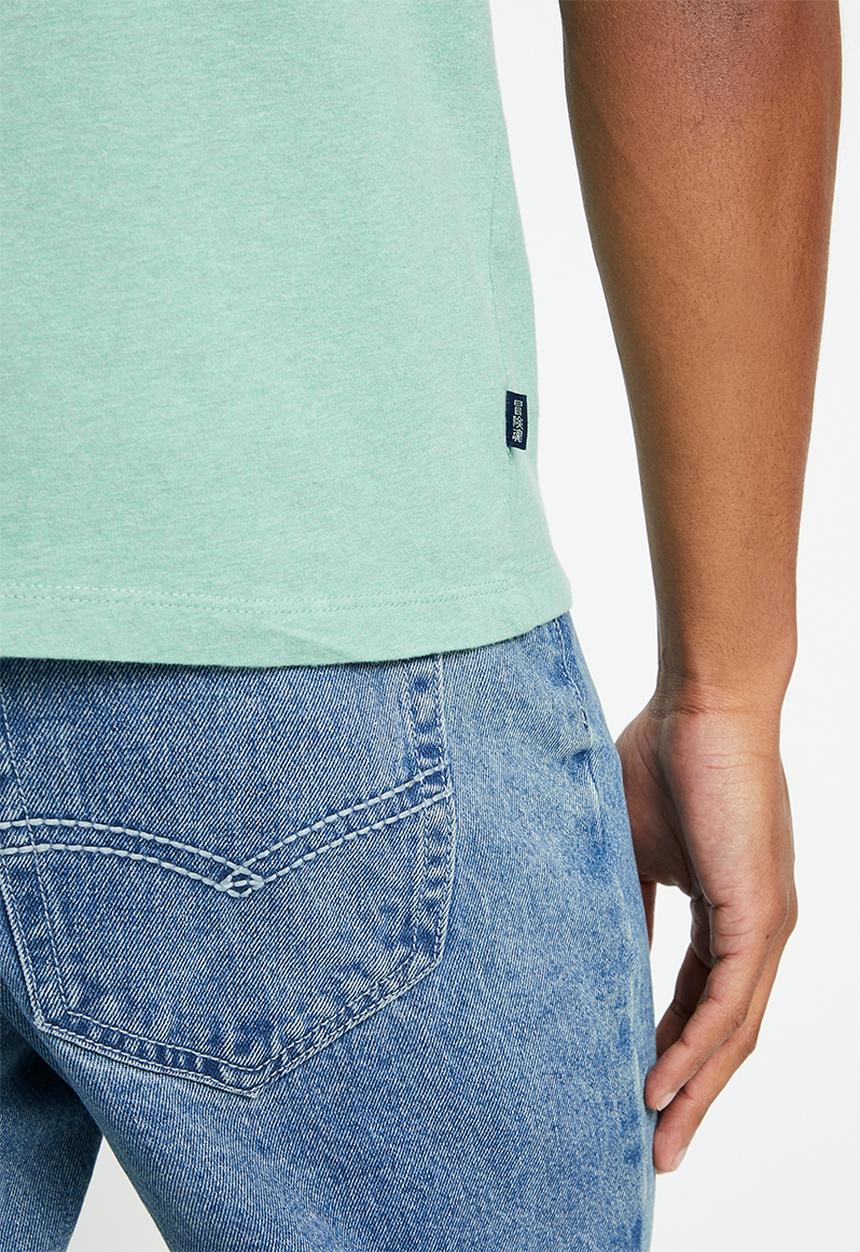 Superdry. - Vintage logo emb tee - sage marl
