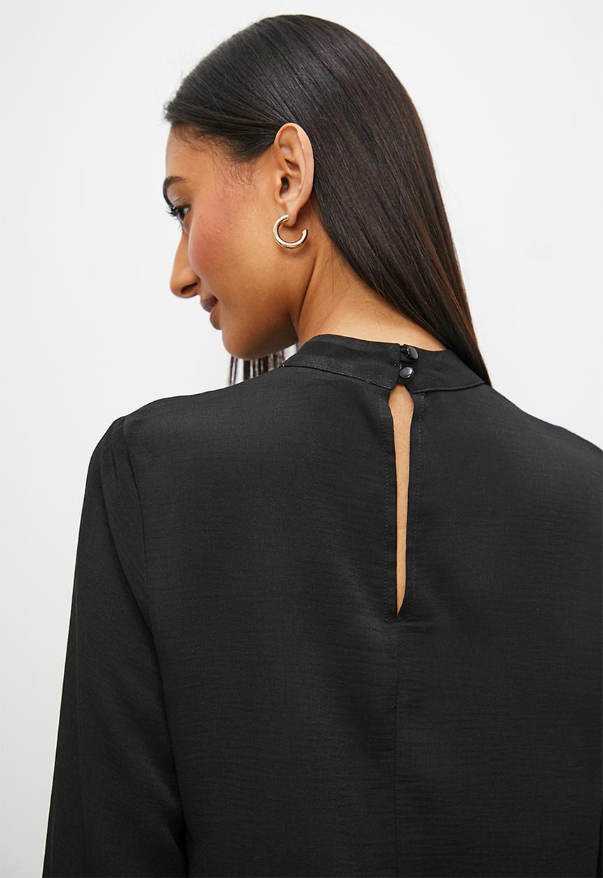 Superbalist - High neck blouse - black
