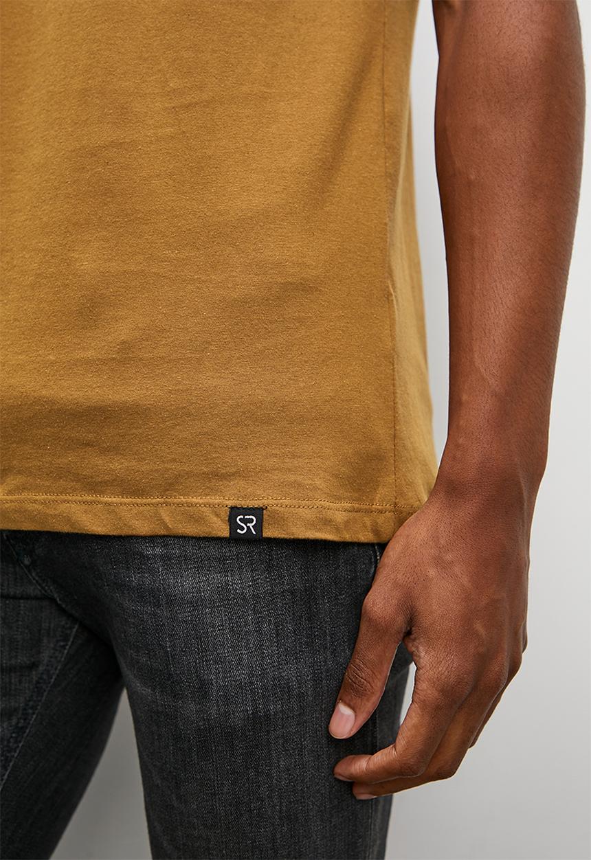 STYLE REPUBLIC - Jovi raw edge v neck tee - taupe