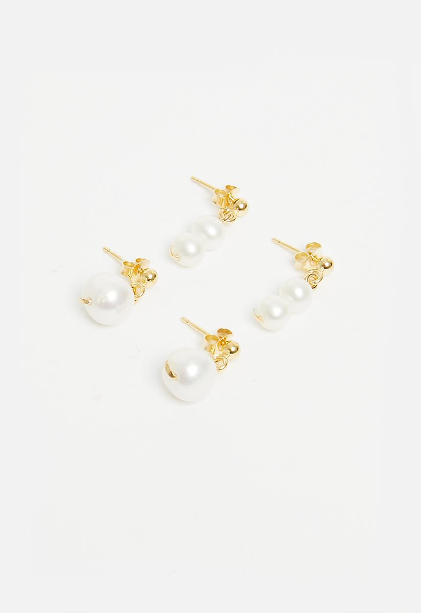 Lorne - Swing pearl set gold plated silver - gold plated silver